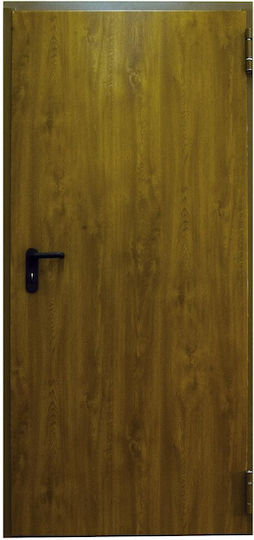 Fire Safety Door W90xH215cm Wooden Shade MBK07-DW215-90
