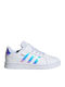 Grand Court C Kids Sneakers with Hook & Loop Closure Cloud White / Dash Grey
