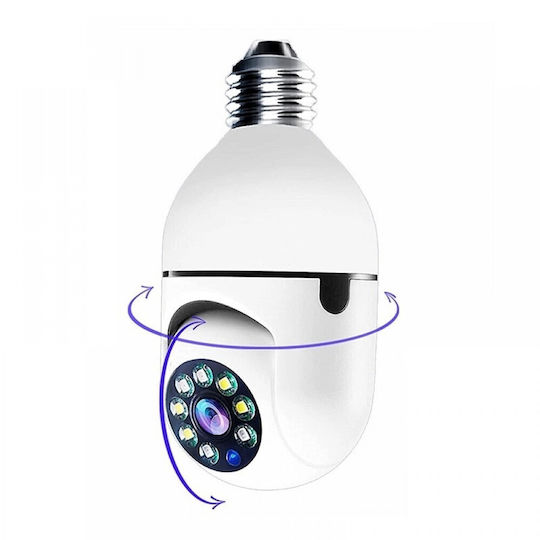Versteckte Kamera V380 WiFi Lampe 1080p mit Steckplatz für Speicherkarte und Bewegungssensor