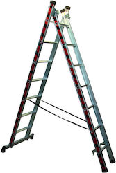 Emeka Leiter umwandelbar in doppelt und einfach 2 Stück. Leiter Aluminium mit 2x7 Stufen