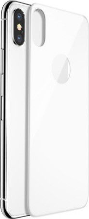 Baseus Гръбен протектор Tempered Glass за iPhone X/Xs Бял