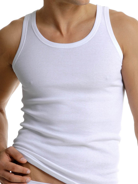 Men's Sleeveless Undershirts White 2Pack