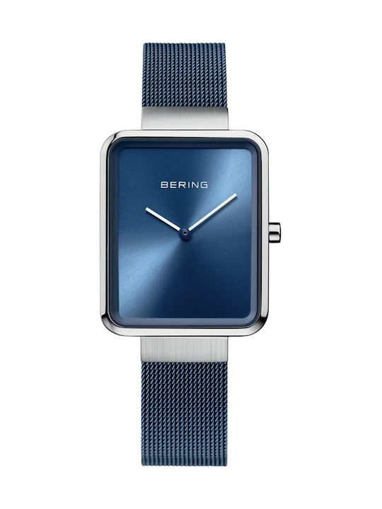 Bering Time Damen Uhr mit Blau Metallarmband