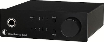 Pro-Ject Audio Head Box S2 Desktop Digital Headphone Amplifier 2 Channels with DAC, USB, and Jack 6.3mm