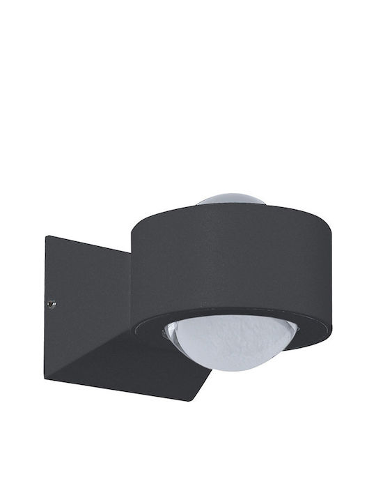 Sun Light Επιτοίχια Εξωτερική Πλαφονιέρα LED IP65 5W με Θερμό Λευκό Φως Διπλής Δέσμης 9x7x12εκ.