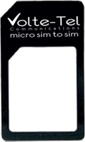 Volte-Tel Micro SIM to SIM Adaptor SIM Adapter σε Μαύρο χρώμα