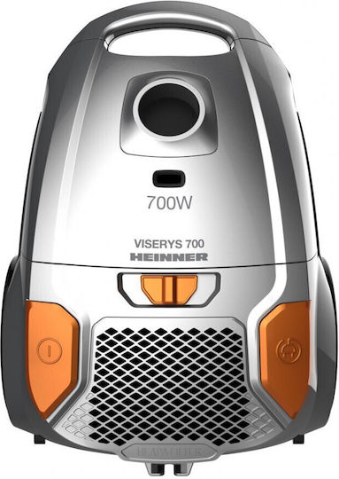 Heinner HVC-MGRY1400 Vacuum Cleaner 700W Bagged 3lt Silver