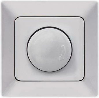 Eurolamp Îngropat Comutator Dimmer cu Cadrul LED Rotativ 400W în Argintiu Culoare
