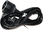 Adeleq Extension Cable Cord 3x1.5mm²/10m Black