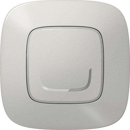 Legrand Valena Allure 85 Wall-mounted Electrical Wall Switch Single with Silver Frame