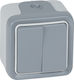 Legrand Plexo 0697 External Electrical Lighting Wall Switch no Frame Basic Aller Retour Gray 069715