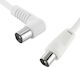 Antenna Cable Coax male - Coax male White 1.5m (0501040028) 1pcs