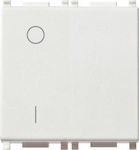 Vimar Plana Recessed Electrical Commands Wall Switch no Frame Basic Illuminated White