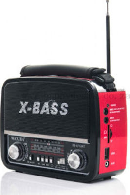 Waxiba XB-471URT Portable Radio Rechargeable with USB Red