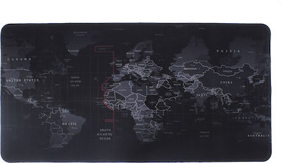 XL Gaming Mouse Pad Black 600mm World Map