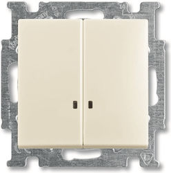 Abb Basic55 Recessed Wall Switch Lighting Two-Way without Frame Aller Retour Ecru