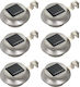 vidaXL Set of 6 Wall Solar Lights Cold White with Photocell