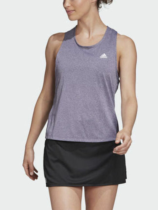 Adidas Club Tie-Back Women's Athletic Blouse Sleeveless Lilacc