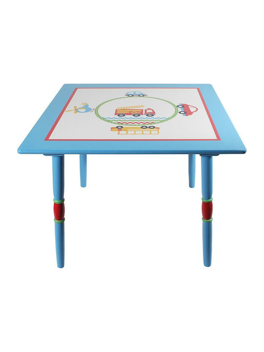 Kids Table made of Wood Light Blue