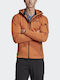 Climaheat Hooded Fleece Ανδρική Ζακέτα Fleece με Κουκούλα Πορτοκαλί