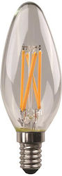 Eurolamp LED Bulbs for Socket E14 and Shape C37 Warm White 480lm 1pcs