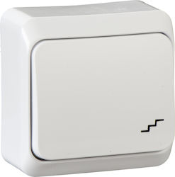 Schneider Electric Prima External Electrical Lighting Wall Switch with Frame Basic White