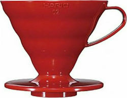 Hario V60 02 Picurător de cafea Ceramică Roșu 140x120x102mm