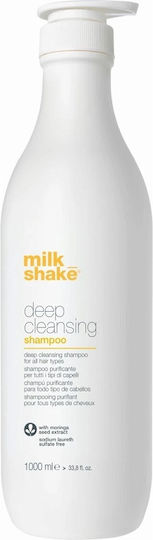 Milk Shake Deep Cleaning Σαμπουάν Ενυδάτωσης & Βαθύ Καθαρισμού για Όλους τους Τύπους Μαλλιών 1000ml
