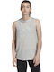 Adidas Winners Damen Sportlich Bluse Ärmellos Gray