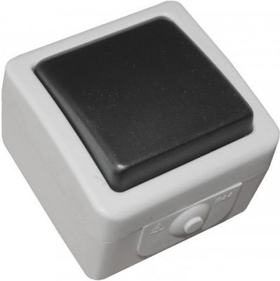 Adeleq External Electrical Lighting Wall Switch no Frame Basic Waterproof Gray