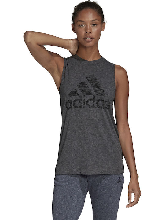 Adidas Winners Damen Sportlich Baumwolle Bluse Ärmellos Schwarz