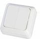 Eurolamp Recessed Electrical Lighting Wall Switch no Frame Basic White