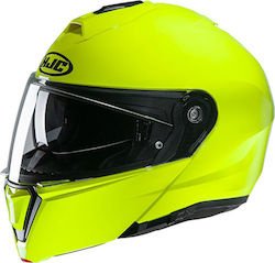 HJC i90 Fluorescent Flip-Up Helmet with Pinlock and Sun Visor ECE 22.05 Green