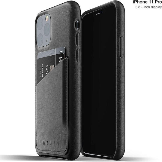 Mujjo Wallet Piele 1mm Negru (iPhone 11 Pro)