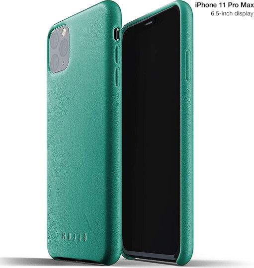 Mujjo Back Cover Δερμάτινο 1mm Πράσινο (iPhone 11 Pro Max)