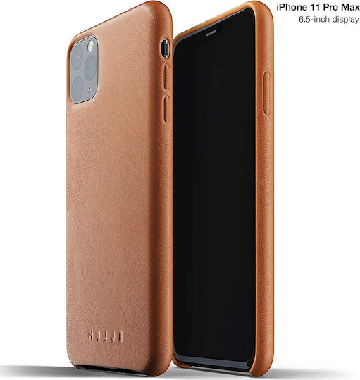 Mujjo Back Cover Δερμάτινο 1mm Καφέ (iPhone 11 Pro Max)