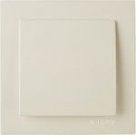 Geyer Nilson Recessed Electrical Lighting Wall Switch with Frame Basic Beige