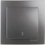 Geyer Nilson Recessed Electrical Rolling Shutters Wall Switch with Frame Basic Aller Retour Anthracite