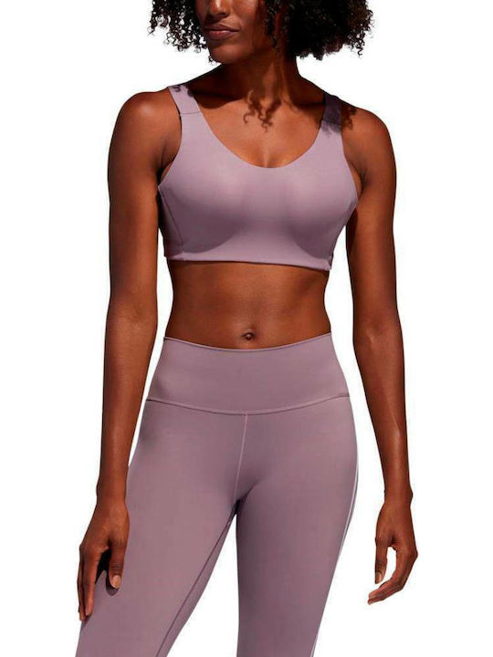 adidas Stronger It Alpha Γυναικείο Αθλητικό Μπουστάκι Λιλά