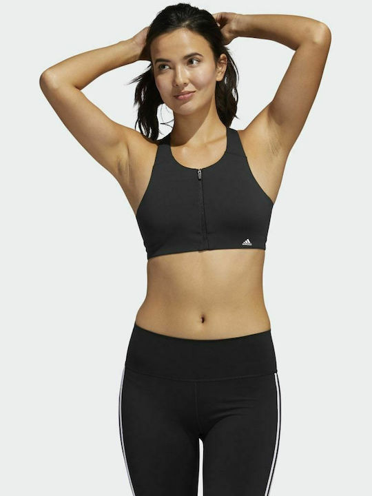 Adidas Ultimate Femei Atletic Sutien sport Negru cu Căptușeală ușoară