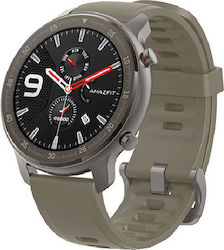 Amazfit GTR Titanium 47mm Αδιάβροχο Smartwatch με Παλμογράφο (Γκρι)