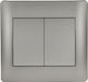 Elmark Recessed Wall Switch Double with Frame A...