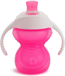 Munchkin Click Loc Bite Proof Trainer Cup Educational Sippy Cup Plastic with Handles Fuchsia for 6m+m+ 237ml 12291