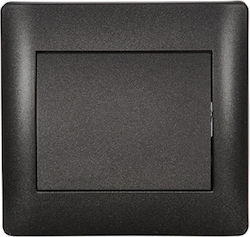 Elmark Rhyme Recessed Wall Switch Lighting One-Way with Frame Graphite Metallic