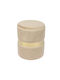 Stool For Living Room Upholstered with Fabric Tommy Beige Velure 35x35x43cm