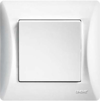 Lineme Recessed Electrical Lighting Wall Switch no Frame Basic Aller Retour White