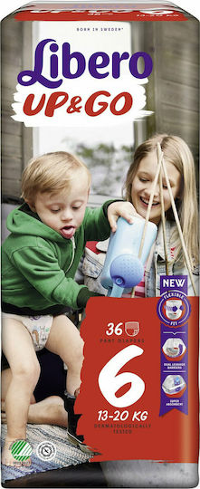Libero Diaper Pants Up & Go Size 6 for 13-20kg 36 Pieces
