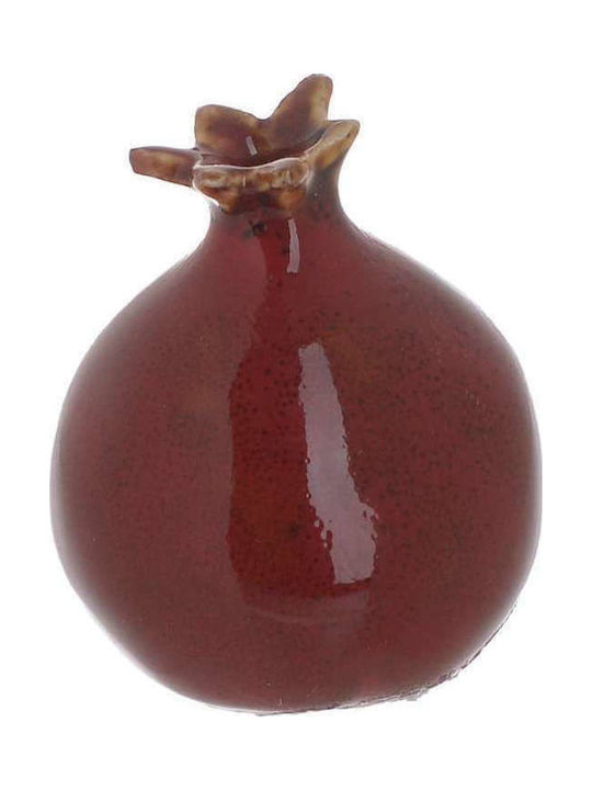 Inart Tabletop Lucky Charm Pomegranate Red Ceramic 5x5cm 1pcs