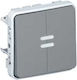 Legrand Plexo 0695 Recessed Electrical Lighting Wall Switch no Frame Basic Aller Retour Illuminated Gray