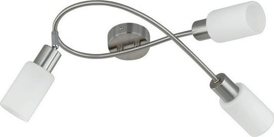 Trio Lighting Mars Τριπλό Σποτ με Ντουί E14 σε Ασημί Χρώμα